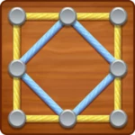 line puzzle: string art android application logo